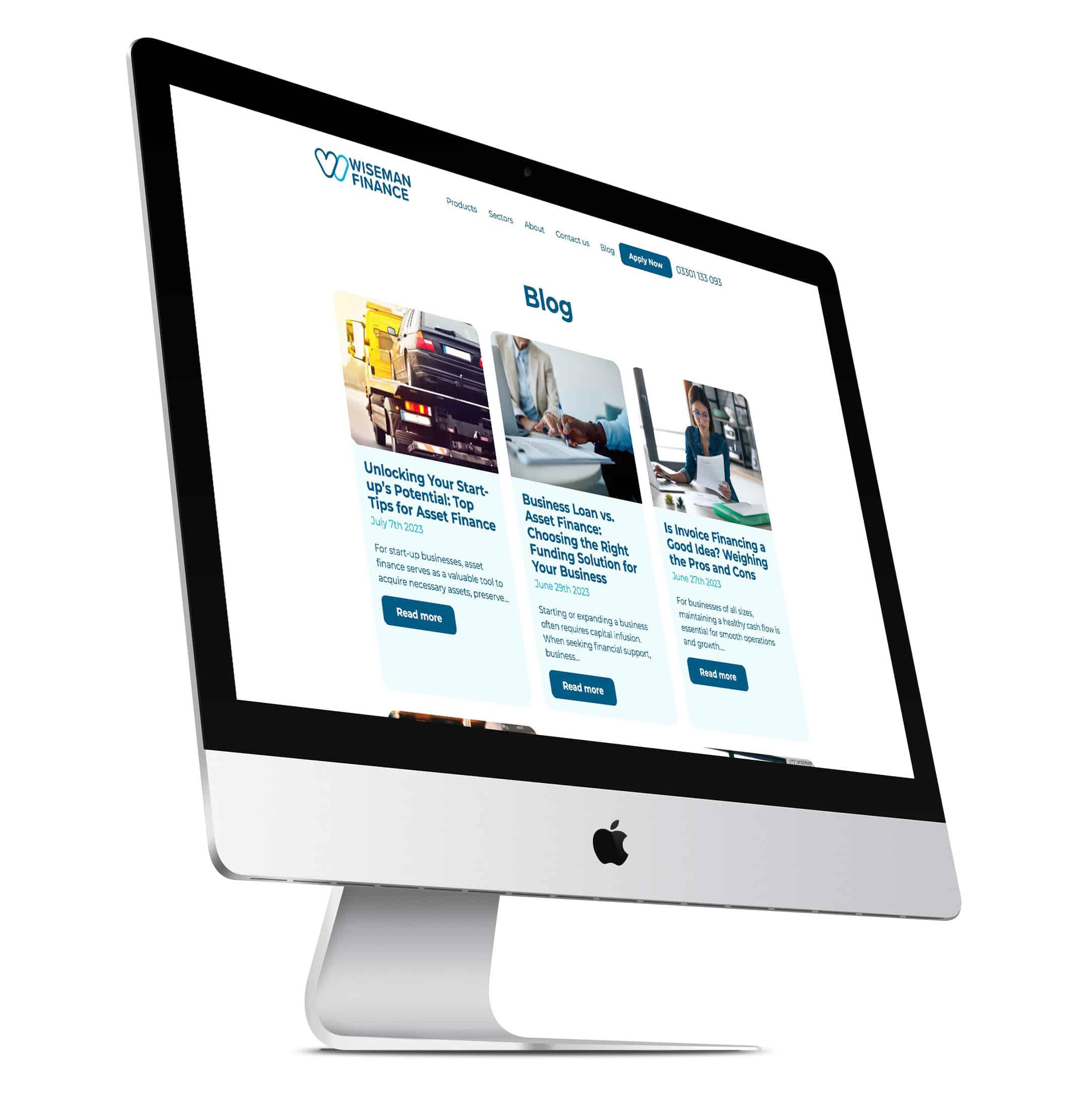 Wiseman Finance Website design and build